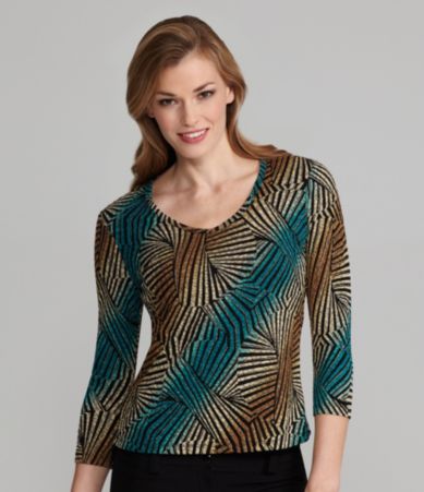 Peter Nygard Blast Print Knit Top