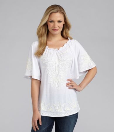 Investments Peasant Soutache Knit Top