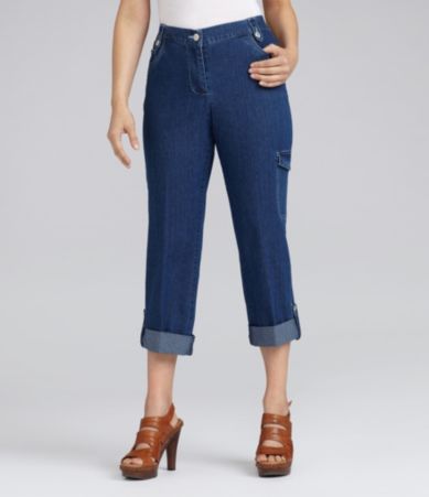 Ruby Rd. Woman Lightweight Stretch Denim Capri Pants $44.00