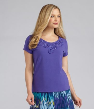 Ruby Rd. Woman Embellished Knit Top