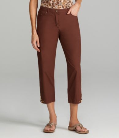Ruby Rd. Woman Embellished-Hem Capri Pants