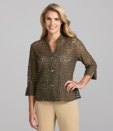 Ruby Rd. Woman Loopy Lace Shirt