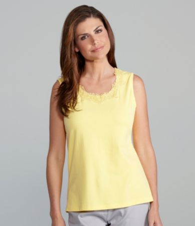 TanJay Woman Knit Lace-Trim Tank