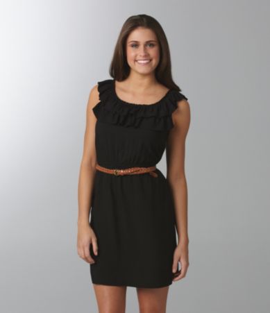 B. Darlin Belted Challis Dress