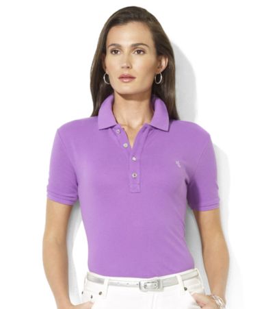Lauren Ralph Lauren Sharon Silver Button Polo Shirt