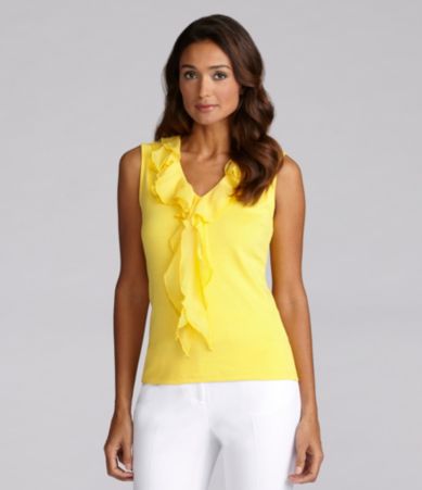 Jones New York Signature Ruffle Top