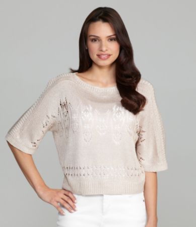 Investments Elbow-Sleeve Boatneck Sweater