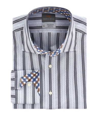 Thomas Dean Big & Tall Dash Striped Sportshirt
