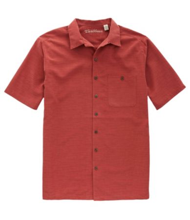 Caribbean Big & Tall Crosshatch Jacquard Sportshirt