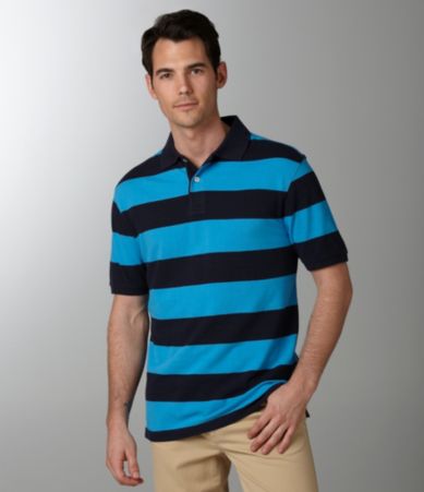 Roundtree & Yorke Trademark Rugby Stripe Polo Shirt