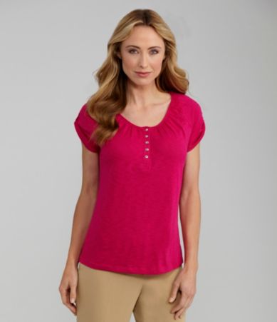 Westbound Raglan Scoop Henley Top