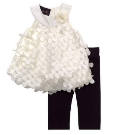 Rare Editions Infant 3D Dot Top & Leggings Set