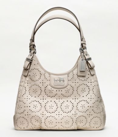 COACH MADISON OP ART MULTI SATEEN MAGGIE SHOULDER BAG