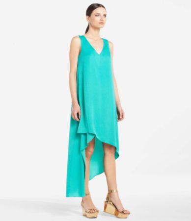 BCBGMAXAZRIA Avery V-Neck Hi-Low Dress