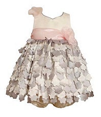 Bonnie Baby Newborn Tack On Flowers Party Dress $35.00