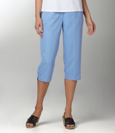 Allison Daley Mock-Fly Pull-On Capri Pants