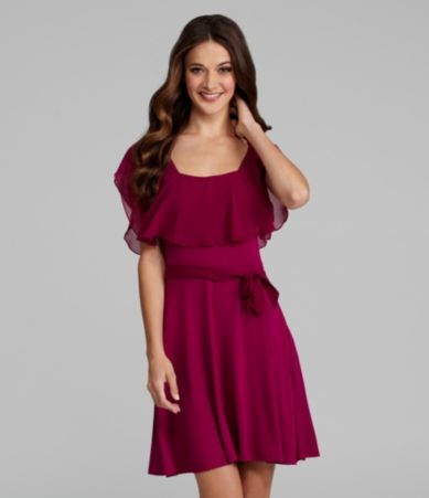 Kensie Ruffle Overlay Dress