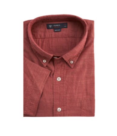 Cremieux Melange Yarn Solid Slub Shirt