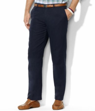 Polo Ralph Lauren Briton Cotton-Linen Flat-Front Pants