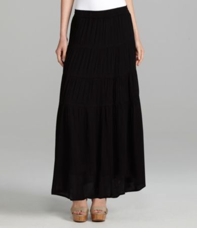 Westbound Tiered Crinkle Maxi Skirt