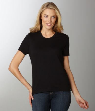 Westbound Petites Double-Collar Knit Scoopneck Top