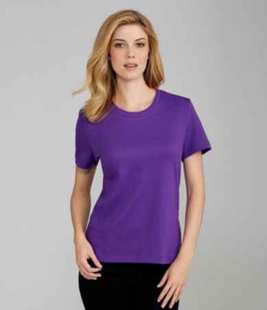 Westbound Petites Double-Collar Knit Scoopneck Top