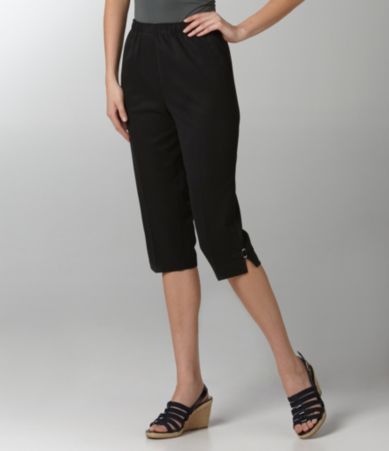 Allison Daley Petites Mock-Fly Pull-On Capri Pants