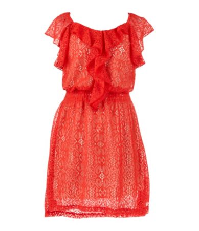 2 Hip by Wrapper 7-16 Crocheted Knit Dress