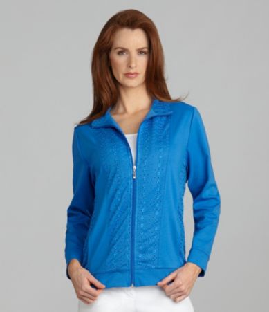 Allison Daley II San Remo Eyelet Knit Jacket
