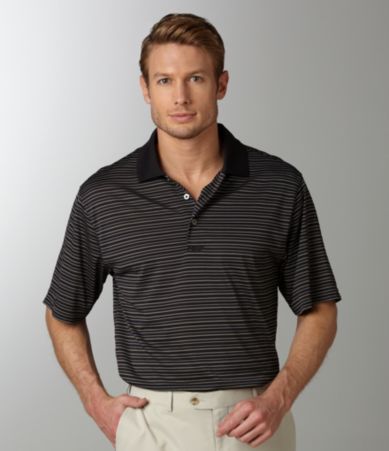 Roundtree & Yorke Big & Tall Performance Stripe Polo Shirt