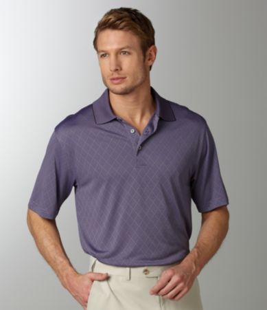 Roundtree & Yorke Big & Tall Performance Argyle Polo Shirt