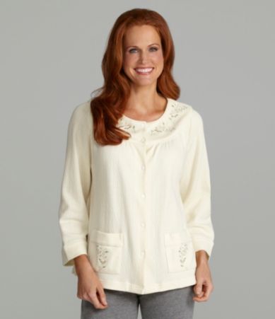 Cabernet Embroidery Bed Jacket