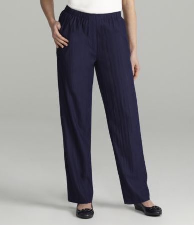 Allison Daley Crinkle Microfiber Twill Faux Fly Pants $28.00