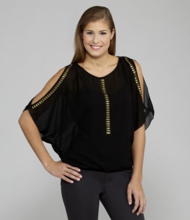 Soulmates Stud Trim Blouse