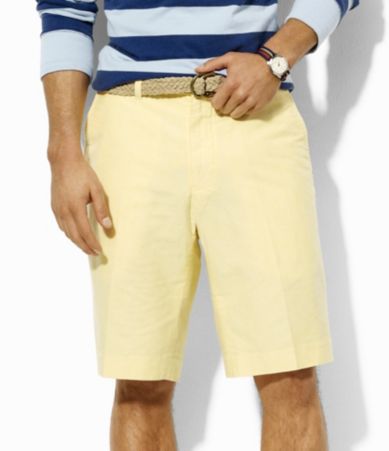 Polo Ralph Lauren Preppy Oxford Flat-Front Shorts