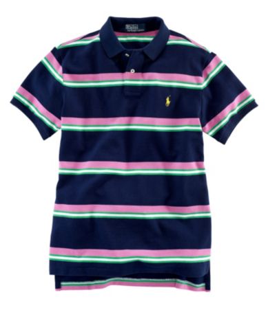 Polo Ralph Lauren Classic-Fit Striped Cotton Mesh Polo Shirt