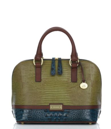 Brahmin Glossy Colorblock Collection Vivian Satchel