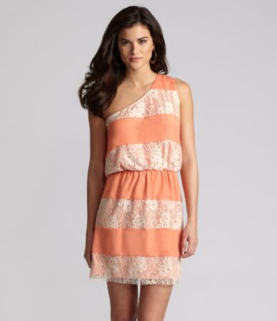 Gianni Bini Miriam Lace Stripe Dress $64.80