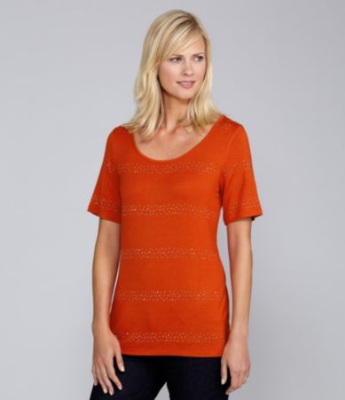 Investments II Beaded Scoopneck Top