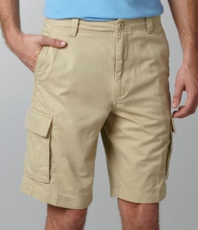 Roundtree & Yorke Big & Tall Washed Twill Cargo Shorts