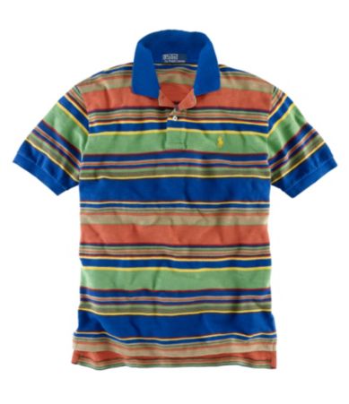 Polo Ralph Lauren Big & Tall Classic-Fit Multi-Striped Mesh Polo Shirt