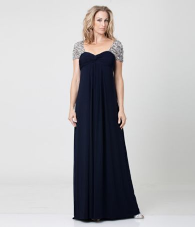 JS Boutique Beaded Jersey Gown