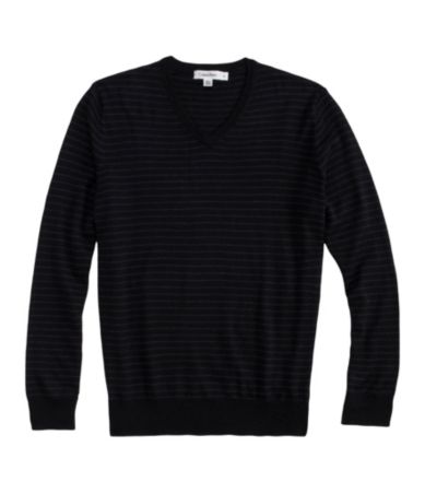 Calvin Klein Merino Striped V-Neck Sweater