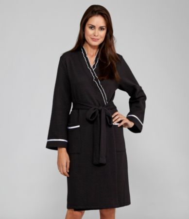Cabernet Kimono Ruffle-Front Robe