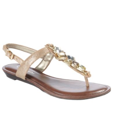 Gianni Bini Quartz T-Strap Jewel Sandals
