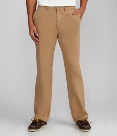 Roundtree & Yorke Casuals Flat Front Soft Washed Chino Pants