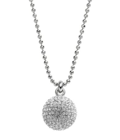 Michael Kors Pave Fireball Pendant Long Necklace