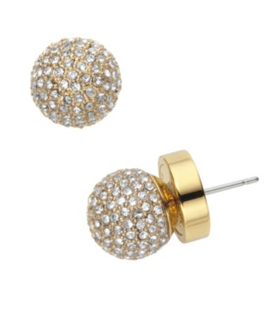 Michael Kors Pave Ball Stud Earrings