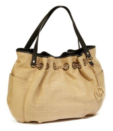 MICHAEL Michael Kors Jet Set Chain Ring Straw Tote
