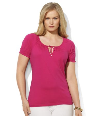 Lauren Ralph Lauren Woman Brenda Short-Sleeved Cotton Top